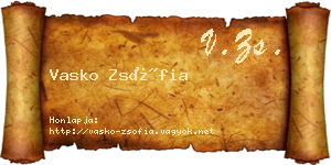Vasko Zsófia névjegykártya