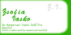 zsofia vasko business card